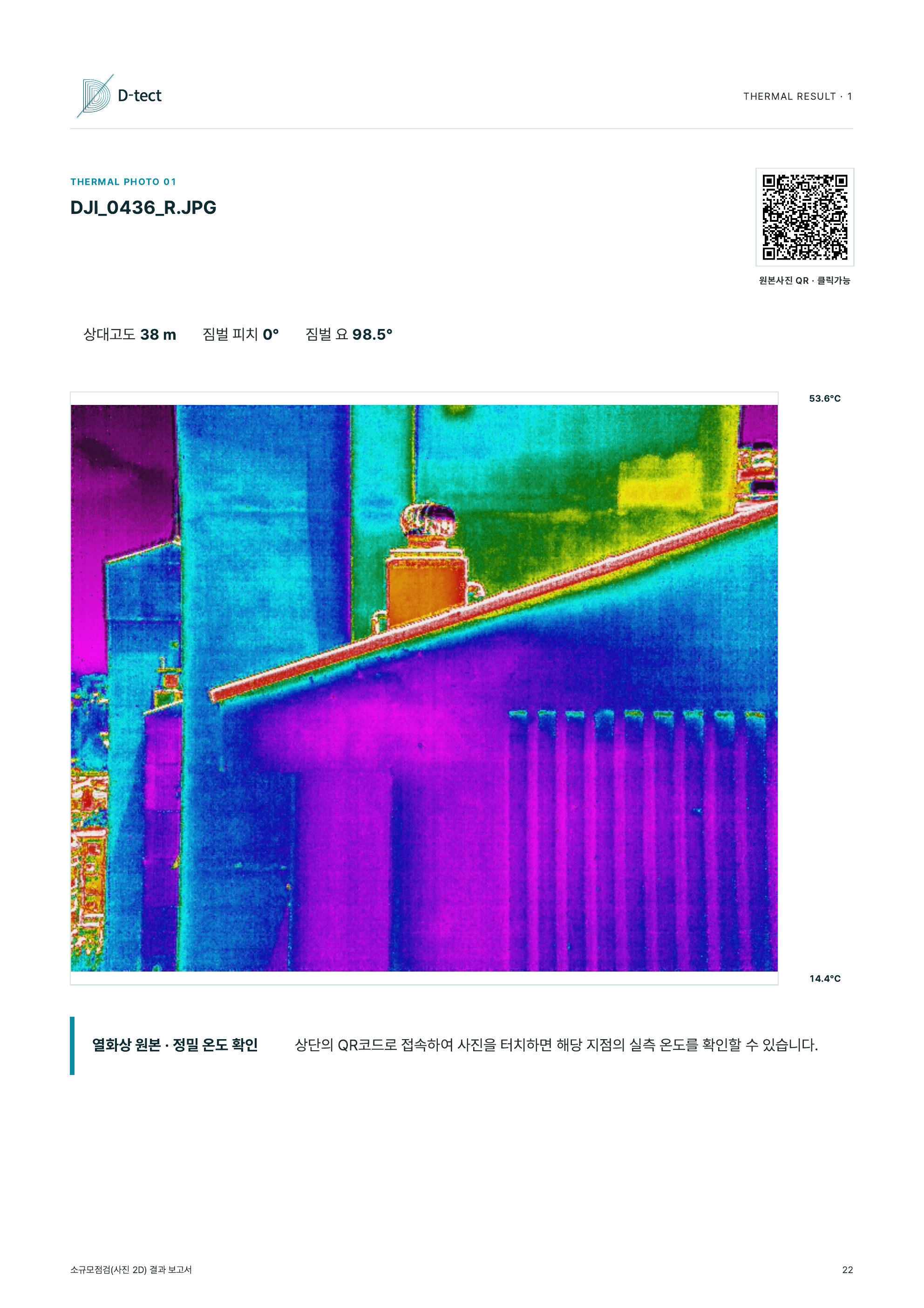 D-TECT 열화상 결과